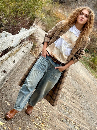 HORSESHOE Blue Splash Ink Jeans