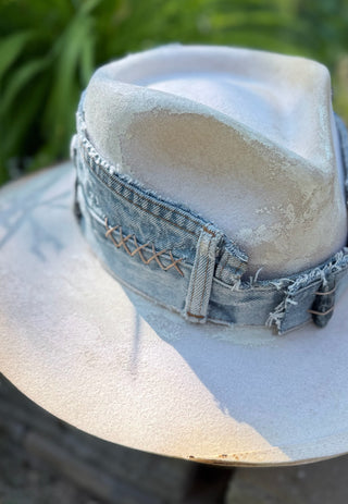 DENIM SKY  Wool & Leather Hat